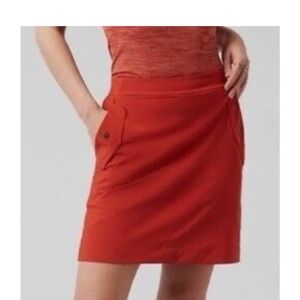 Athleta‎ Style Vienna Cargo Skort Size 14 Red Currant Burnt Orange 988132-03